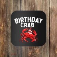 Birthday Crab Crustacean Animal Lover Beach Seafood Coaster thumb 0