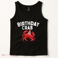 Birthday Crab Crustacean Animal Lover Beach Seafood Tank Top thumb 2