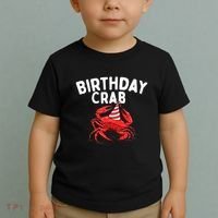 Birthday Crab Crustacean Animal Lover Beach Seafood Toddler T-Shirt thumb 2
