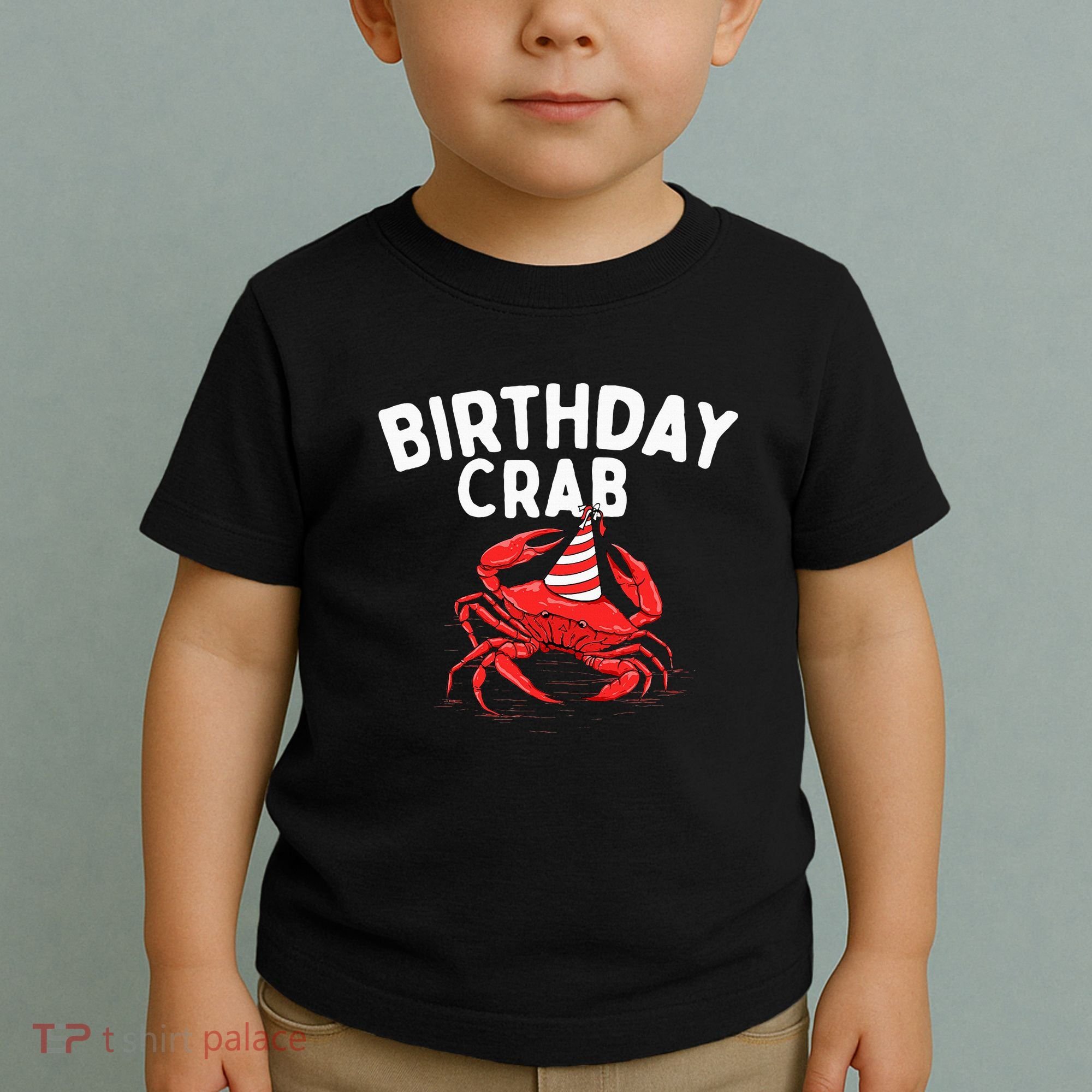 Birthday Crab Crustacean Animal Lover Beach Seafood Toddler T-Shirt