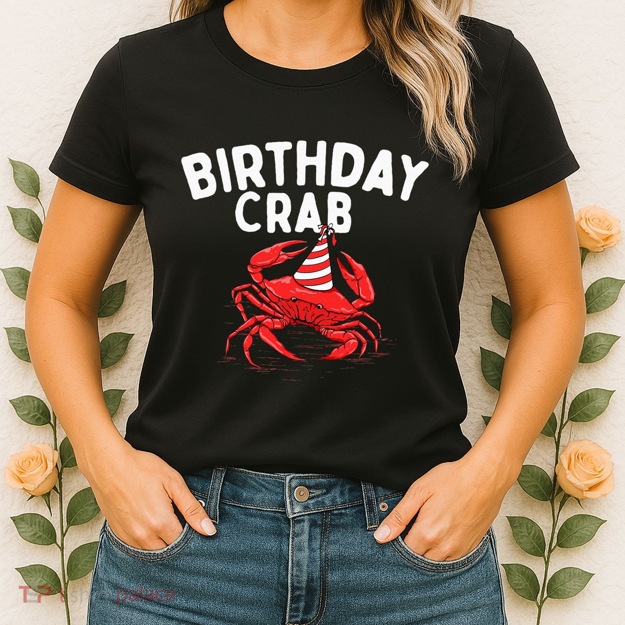 Birthday Crab Crustacean Animal Lover Beach Seafood Women's T-Shirt