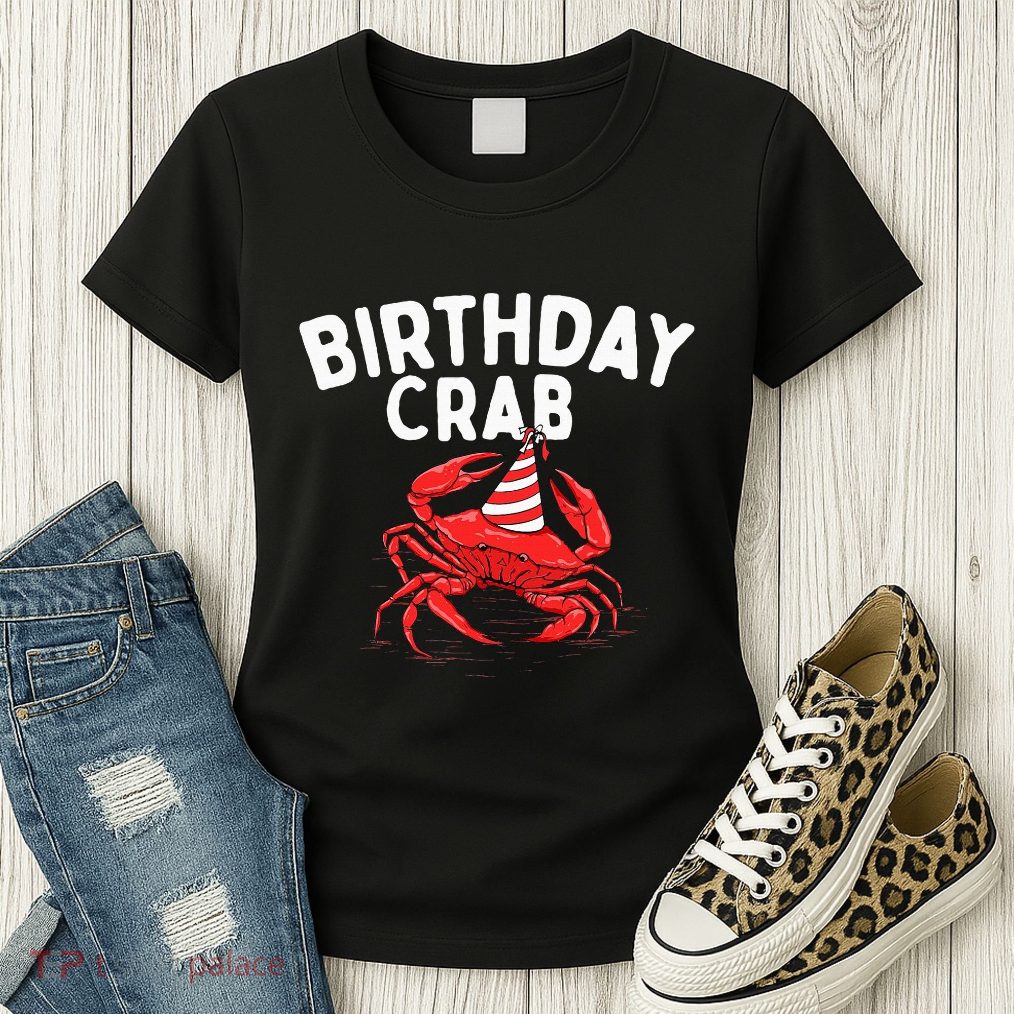 Birthday Crab Crustacean Animal Lover Beach Seafood Women's T-Shirt