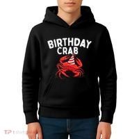 Birthday Crab Crustacean Animal Lover Beach Seafood Kids Hoodie thumb 4