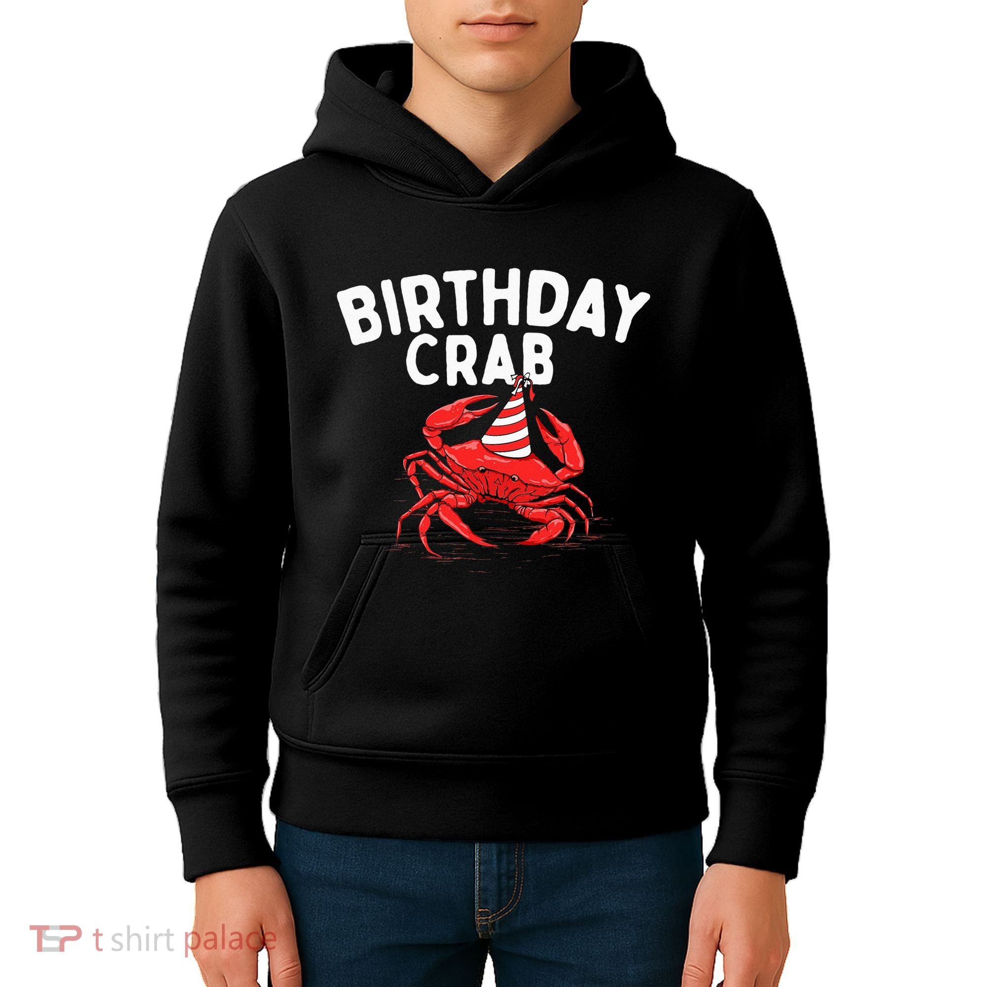 Birthday Crab Crustacean Animal Lover Beach Seafood Kids Hoodie