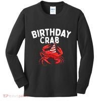 Birthday Crab Crustacean Animal Lover Beach Seafood Kids Long Sleeve Shirt thumb 0