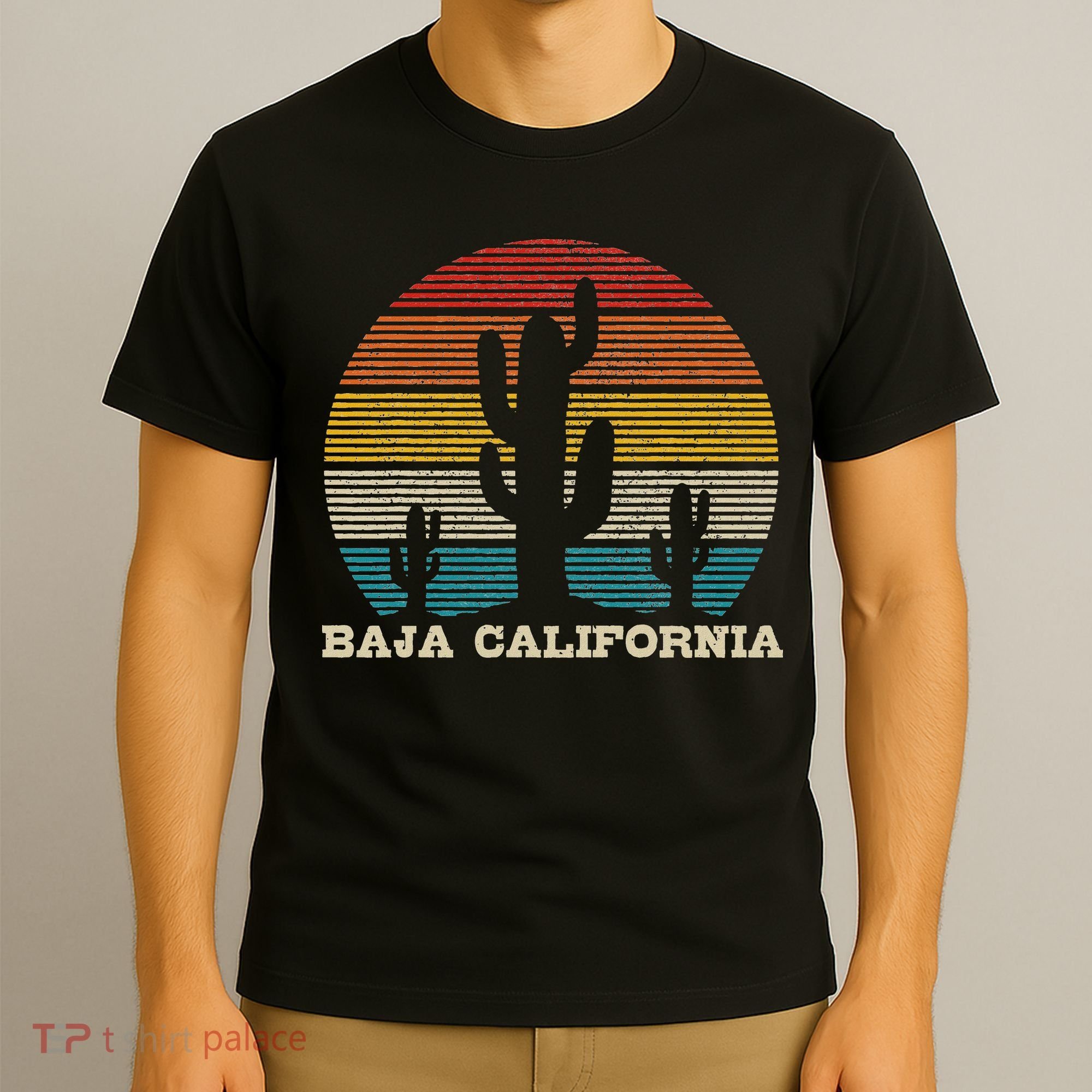 Baja California Cactus Vintage Retro Desert Souvenir Gift T-Shirt