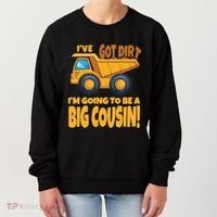 Big Cousin Construction Dump Truck Baby Announcement Women's Sweatshirt thumb 0