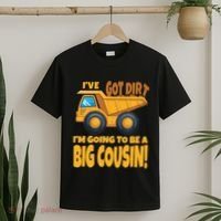 Big Cousin Construction Dump Truck Baby Announcement T-Shirt thumb 2