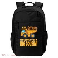 Big Cousin Construction Dump Truck Baby Announcement Backpack thumb 0