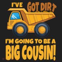 Big Cousin Construction Dump Truck Baby Announcement Beanie thumb 2