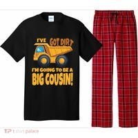 Big Cousin Construction Dump Truck Baby Announcement Pajama Set thumb 0