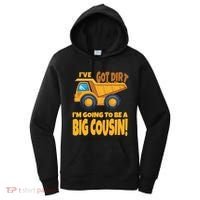 Big Cousin Construction Dump Truck Baby Announcement Women's Hoodie thumb 0
