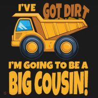Big Cousin Construction Dump Truck Baby Announcement Women's Hoodie thumb 2