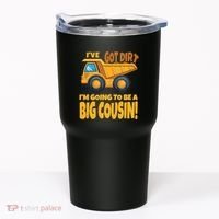 Big Cousin Construction Dump Truck Baby Announcement Tumbler thumb 0