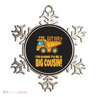 Big Cousin Construction Dump Truck Baby Announcement Ornament thumb 0