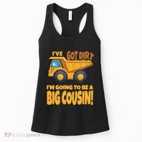 Big Cousin Construction Dump Truck Baby Announcement Women's Tank Top thumb 0