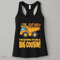Big Cousin Construction Dump Truck Baby Announcement Women's Tank Top thumb 3