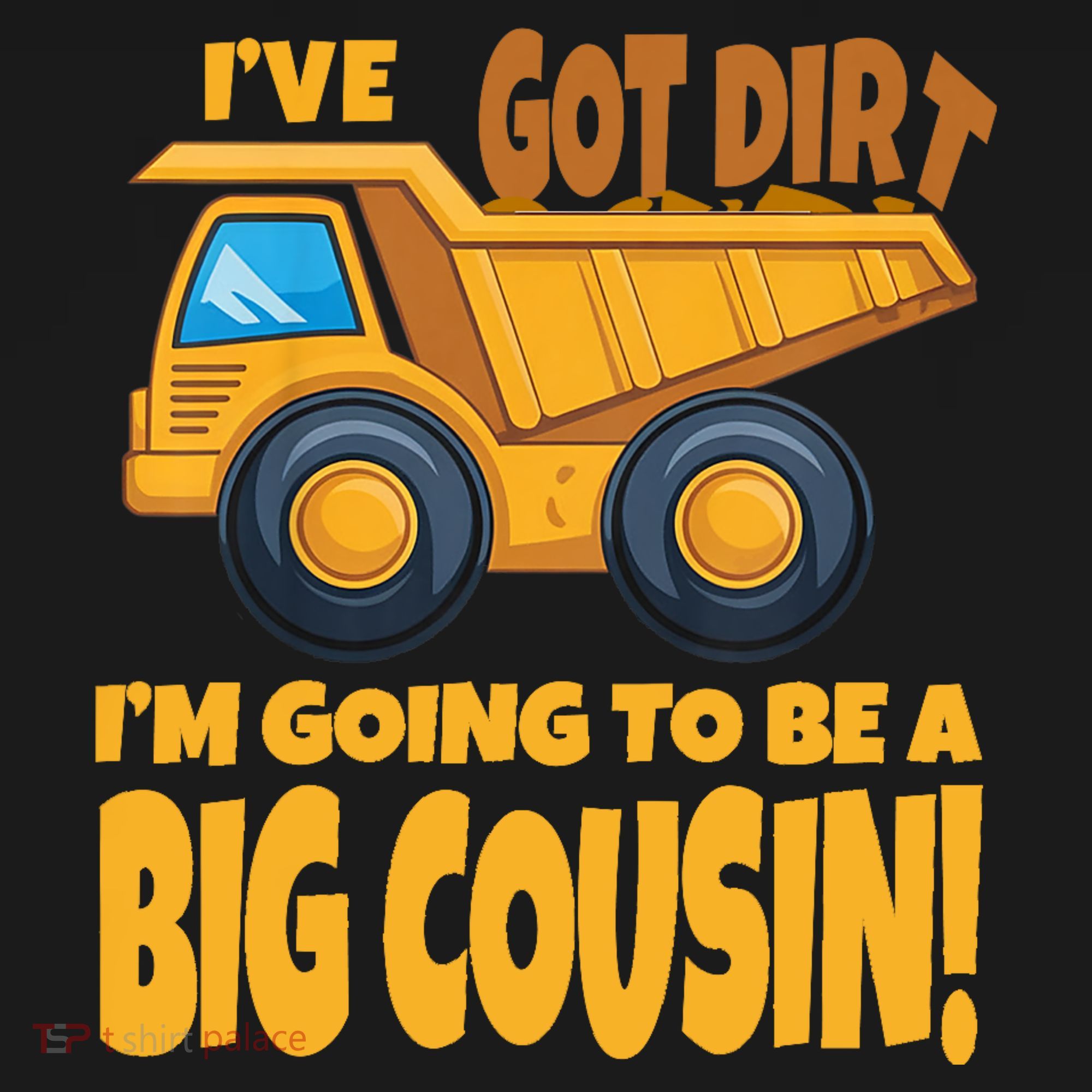 Big Cousin Construction Dump Truck Baby Announcement Women's Tank Top