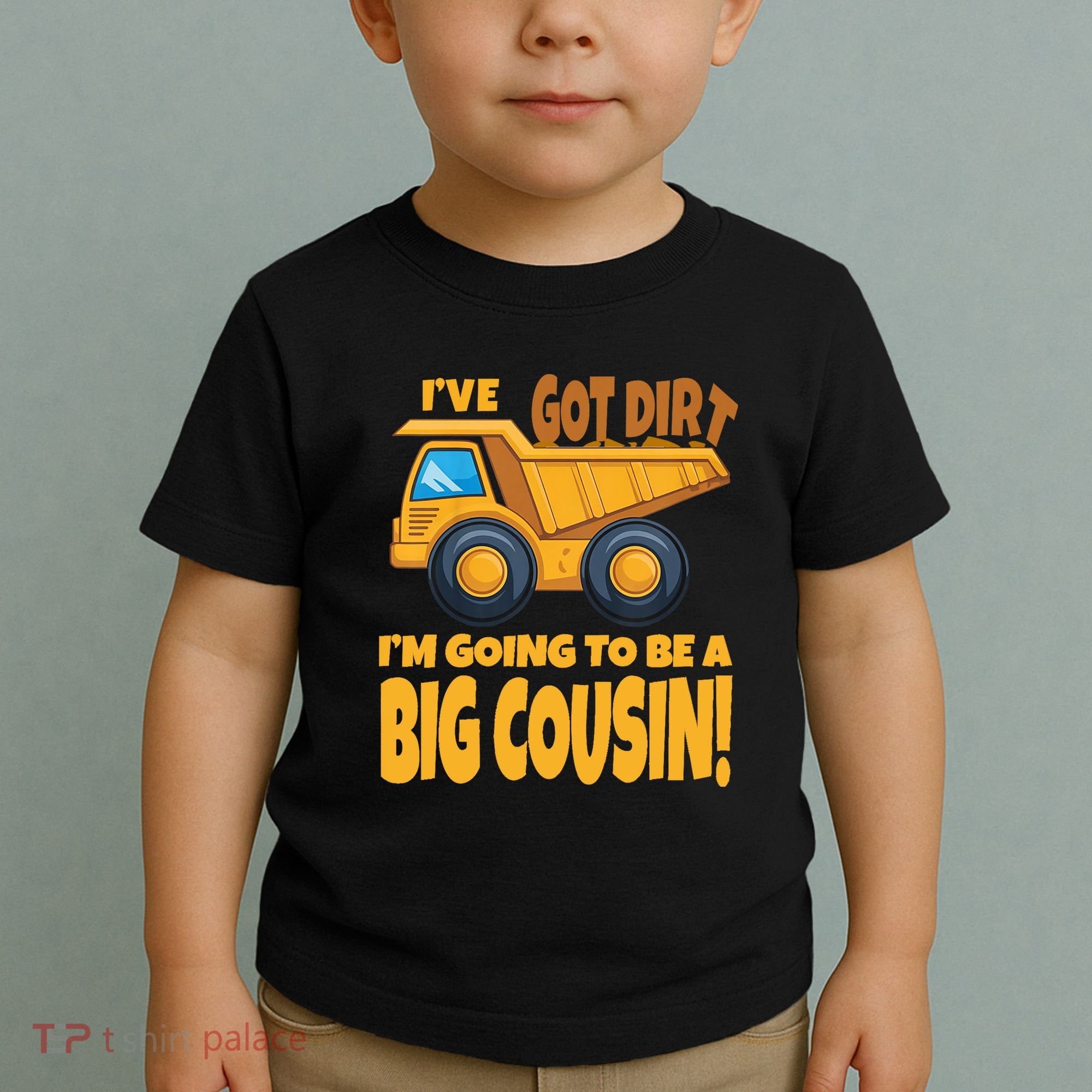 Big Cousin Construction Dump Truck Baby Announcement Toddler T-Shirt