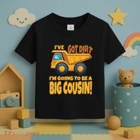 Big Cousin Construction Dump Truck Baby Announcement Toddler T-Shirt thumb 3