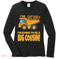 Big Cousin Construction Dump Truck Baby Announcement Women's Long Sleeve Shirt thumb 0