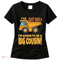 Big Cousin Construction Dump Truck Baby Announcement Women's T-Shirt thumb 0