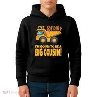 Big Cousin Construction Dump Truck Baby Announcement Kids Hoodie thumb 4