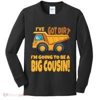 Big Cousin Construction Dump Truck Baby Announcement Kids Long Sleeve Shirt thumb 0