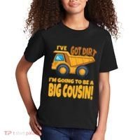 Big Cousin Construction Dump Truck Baby Announcement Kids T-Shirt thumb 2