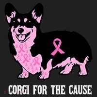 Breast Cancer Corgi For The Cause Pink Ribbon Beanie thumb 2