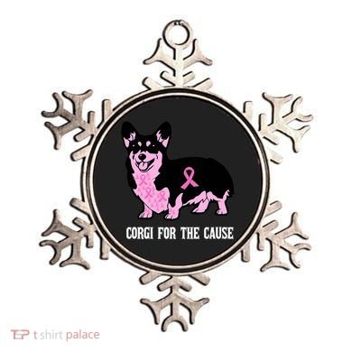 Breast Cancer Corgi For The Cause Pink Ribbon Ornament