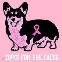 Breast Cancer Corgi For The Cause Pink Ribbon Baby Bodysuit thumb 2