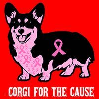 Breast Cancer Corgi For The Cause Pink Ribbon Santa Hat thumb 1