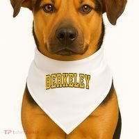 Berkeley California Ca Arched USA-Made Doggie Bandana thumb 1