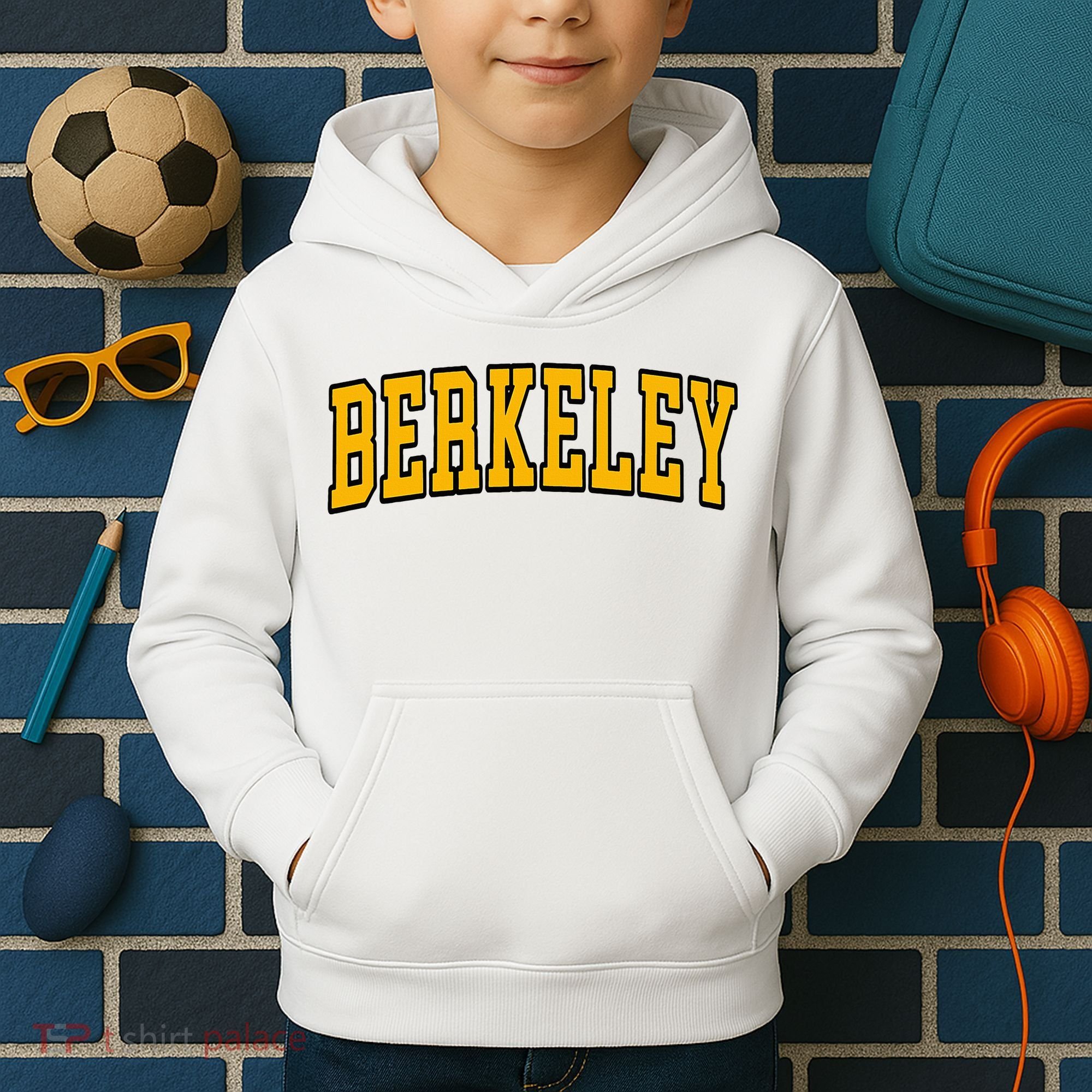 Berkeley California Ca Arched Kids Hoodie