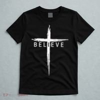 Believe Christian Cross Jesus Christ Christians Men Women T-Shirt thumb 5