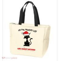 Black Cat Christmas On The Naughty List And I Regret Nothing  Tote Bag thumb 3