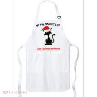 Black Cat Christmas On The Naughty List And I Regret Nothing  Apron thumb 0