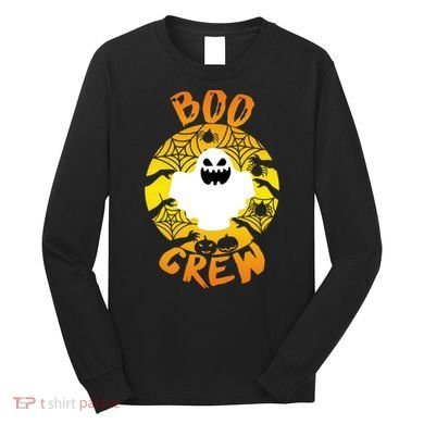 Boo Crew Cute Halloween Ghost Long Sleeve Shirt