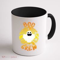 Boo Crew Cute Halloween Ghost Coffee Mug thumb 1