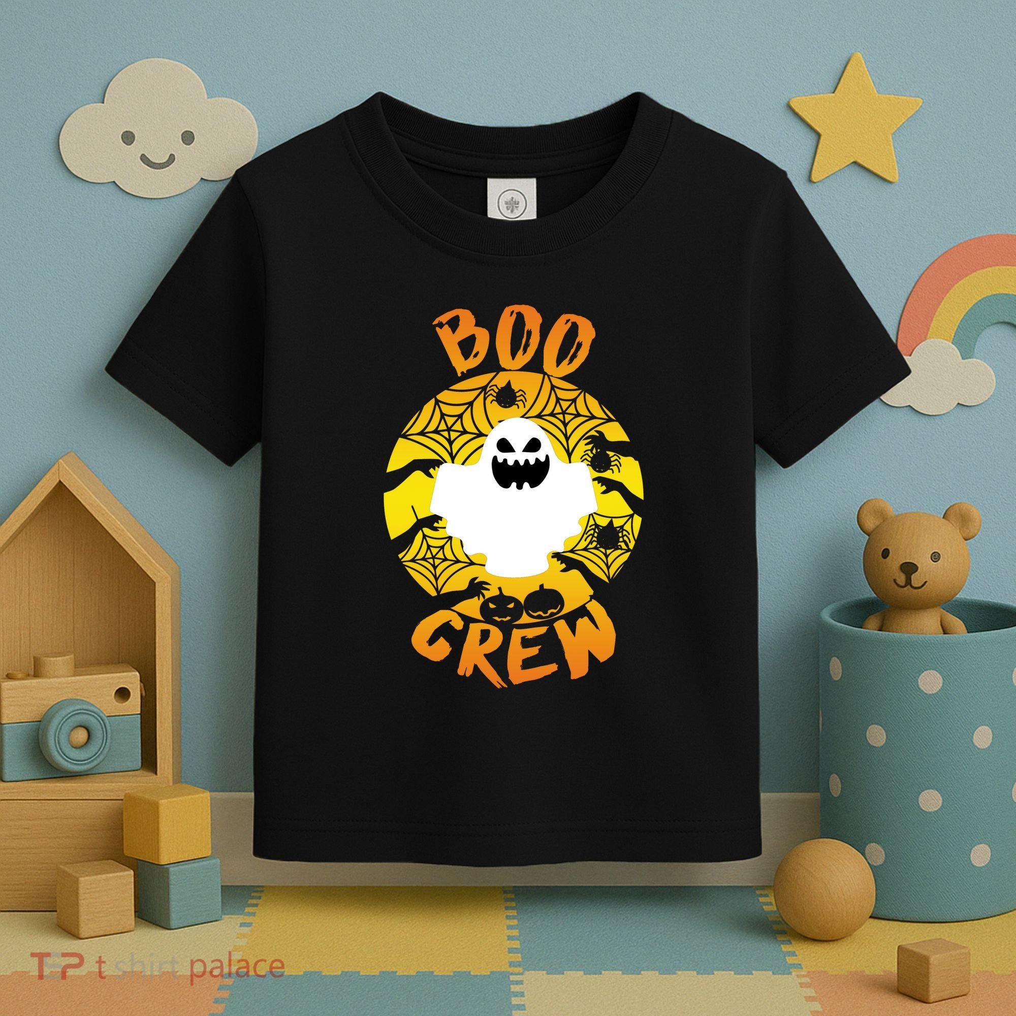 Boo Crew Cute Halloween Ghost Toddler T-Shirt