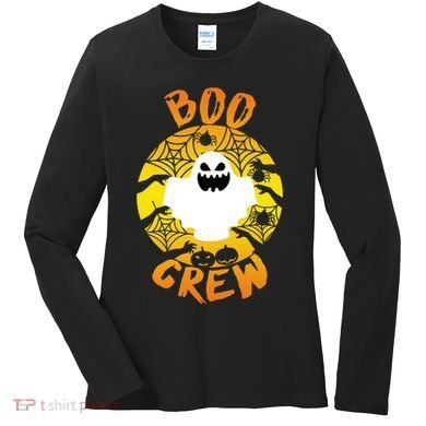 Boo Crew Cute Halloween Ghost Women's Long Sleeve Shirt