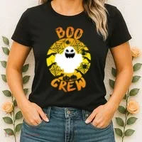 Boo Crew Cute Halloween Ghost Women's T-Shirt thumb 2