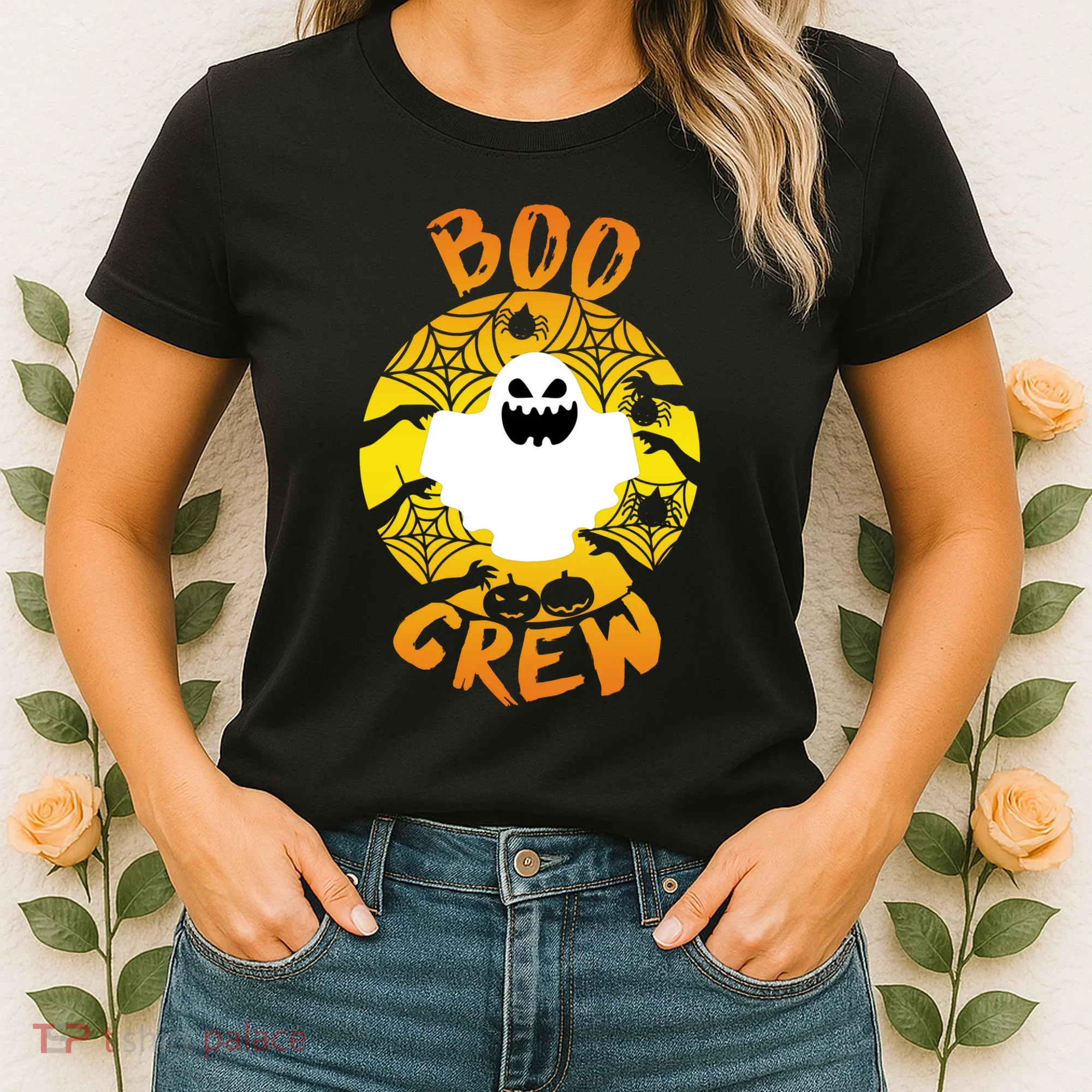 Boo Crew Cute Halloween Ghost Women's T-Shirt