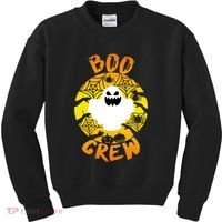 Boo Crew Cute Halloween Ghost Kids Sweatshirt thumb 0