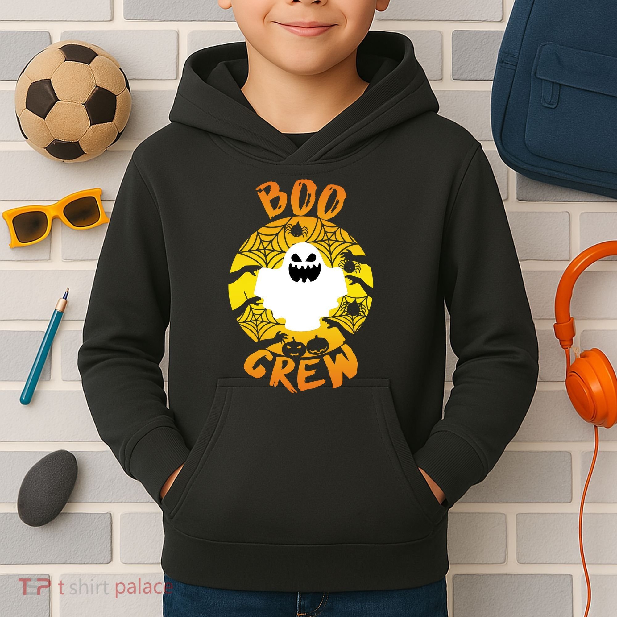 Boo Crew Cute Halloween Ghost Kids Hoodie
