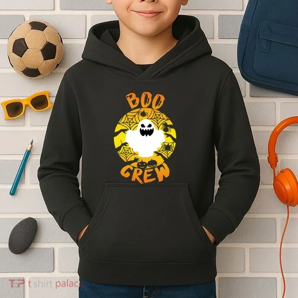 Boo Crew Cute Halloween Ghost Kids Hoodie