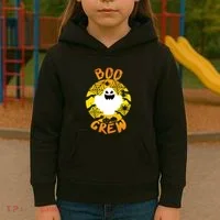 Boo Crew Cute Halloween Ghost Kids Hoodie thumb 3