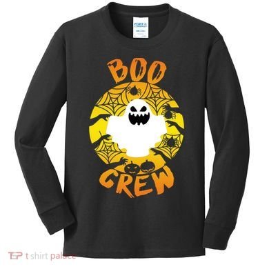 Boo Crew Cute Halloween Ghost Kids Long Sleeve Shirt