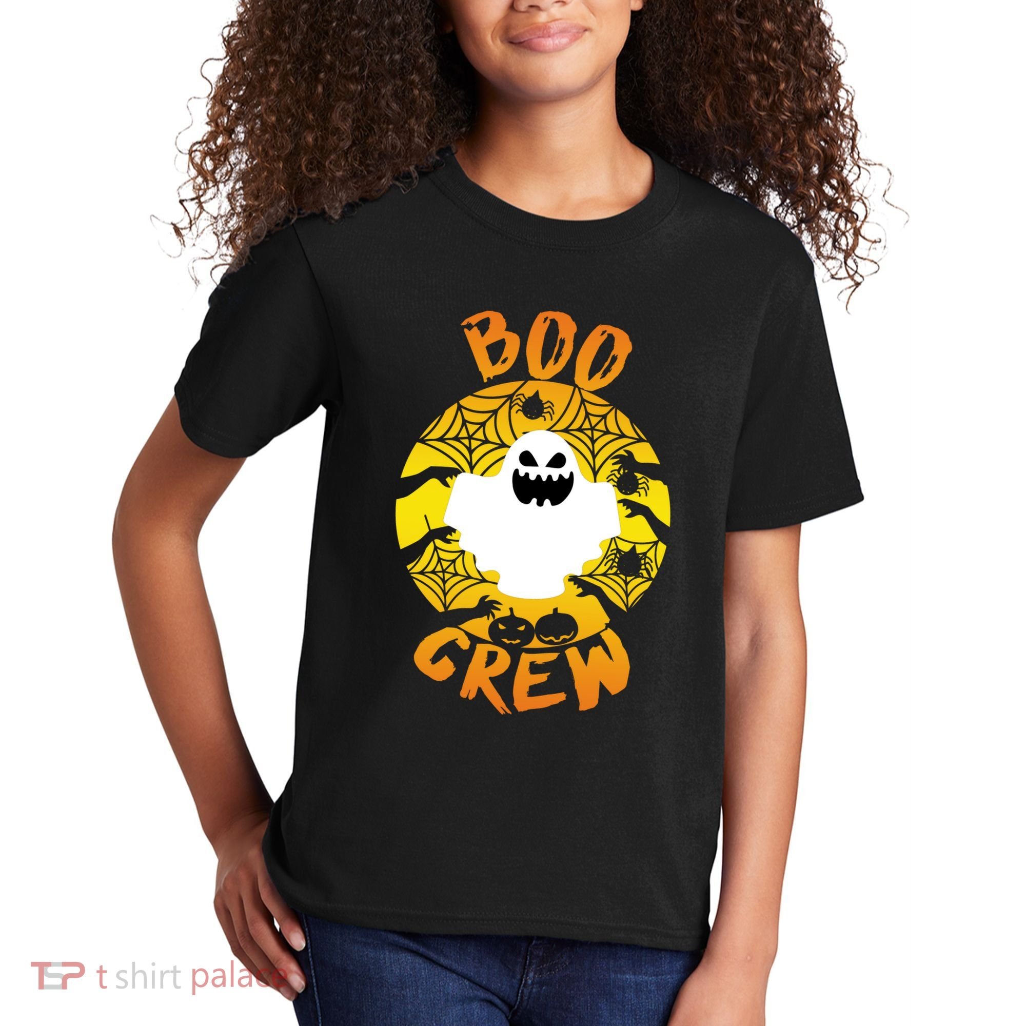 Boo Crew Cute Halloween Ghost Kids T-Shirt